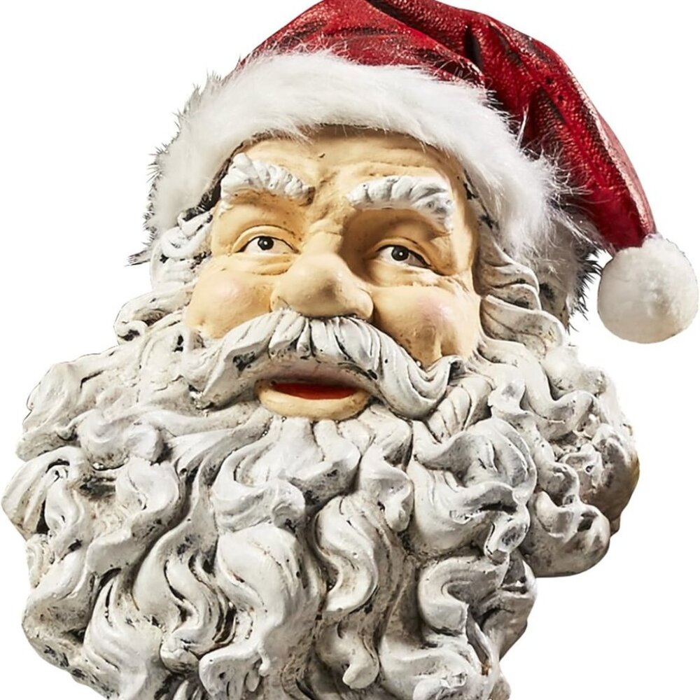 Santa Head Mantle sitter stocking holder Hand Painted New